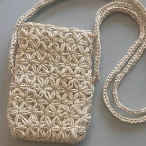 pochette de téléphone au crochet-fleurs-bandoulière